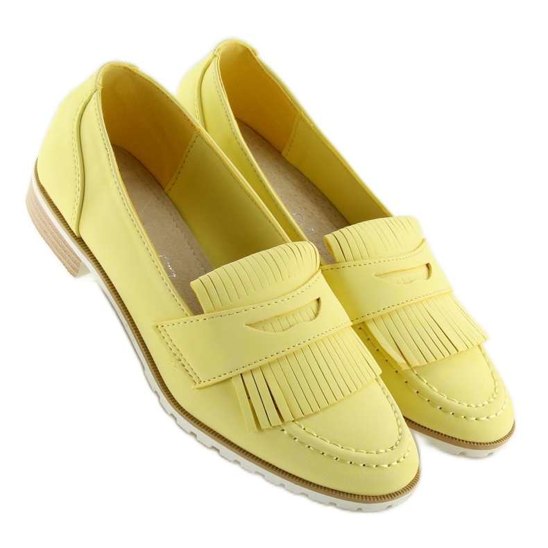 Yellow yellow loafers for women 1