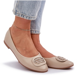 Seastar Women's ballerinas on a flat sole with an ornament for 58p beige 4