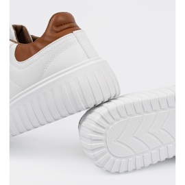 Shelvt White women's sneakers brown inserts 1 Shelvt White women's sneakers brown inserts 1