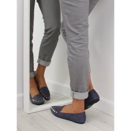 Women's loafers with navy blue 1388 Navy studs 1