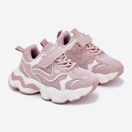 Inna Children's sneakers on a thick sole pink 1