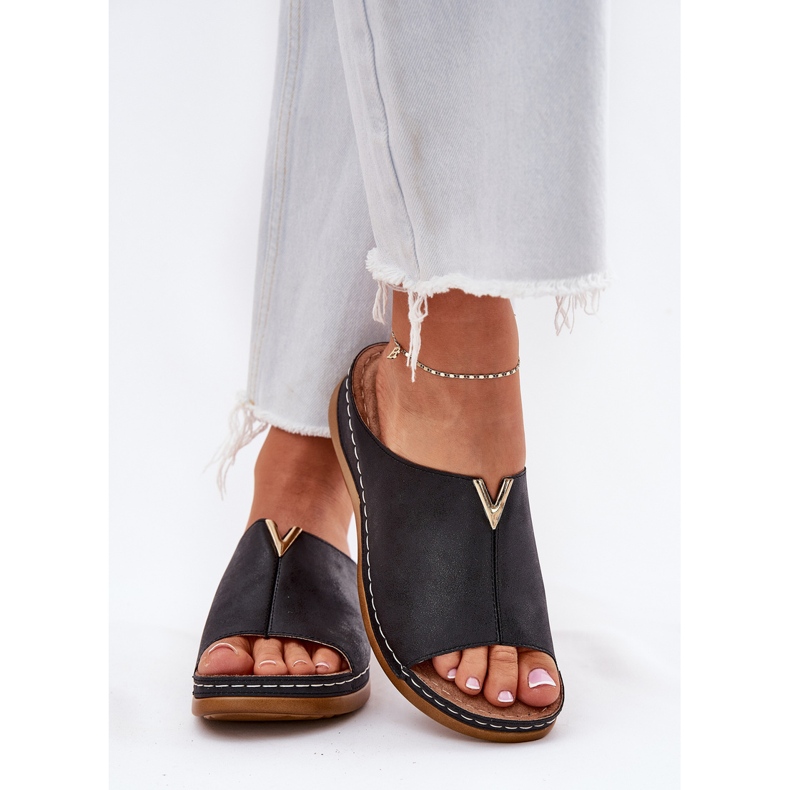 EVento Comfortable women's wedges black wedges 2 EVento Comfortable women's wedges black wedges 2