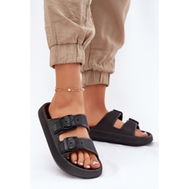 Inna Women's flip flops on the platform with black buckles 2 Inna Women's flip flops on the platform with black buckles 2