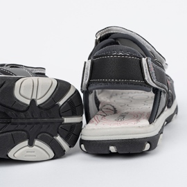 Shelvt Boys black sandals 1 Shelvt Boys black sandals 1