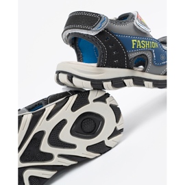 Shelvt Boys' navy blue sandals 1 Shelvt Boys' navy blue sandals 1