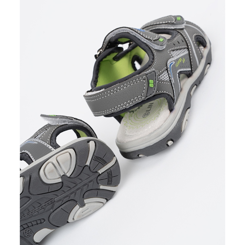 Shelvt Boys gray sandals grey 1 Shelvt Boys gray sandals grey 1