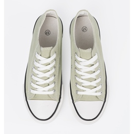 Shelvt Women's material sneakers green 1 Shelvt Women's material sneakers green 1