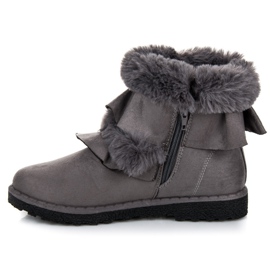 Seastar Gray boots with a frill grey 1