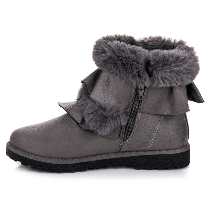 Seastar Gray boots with a frill grey 1