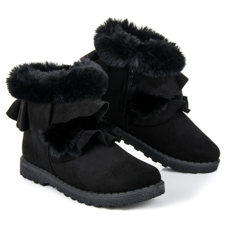 Seastar Black boots with a frill 1