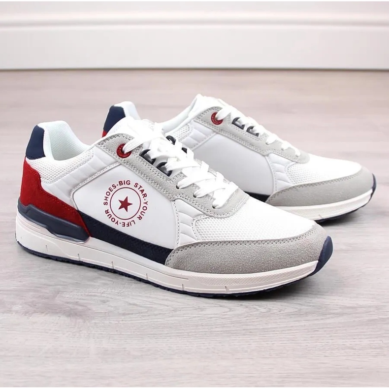 Men's sports shoes Memory Foam Big Star LL174255 101 White 1 Men's sports shoes Memory Foam Big Star LL174255 101 White 1