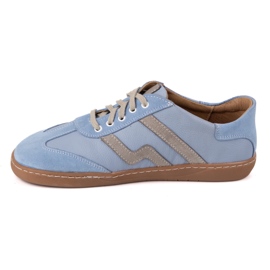 Barefoot women's leather shoes Olivier Eliza blue 7