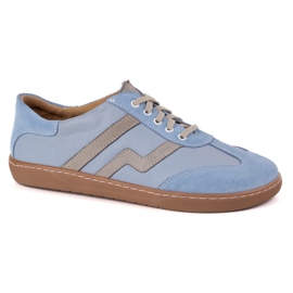 Barefoot women's leather shoes Olivier Eliza blue 8