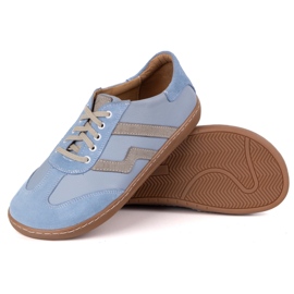 Barefoot women's leather shoes Olivier Eliza blue 10