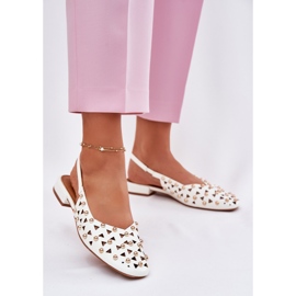 Inna Decorated flat -heeled ballerinas white 2 Inna Decorated flat -heeled ballerinas white 2