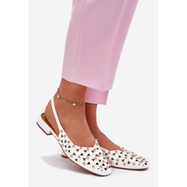 Inna Decorated flat -heeled ballerinas white 1 Inna Decorated flat -heeled ballerinas white 1