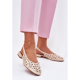 Inna Decorated flat -heed ballerinas beige 2 Inna Decorated flat -heed ballerinas beige 2