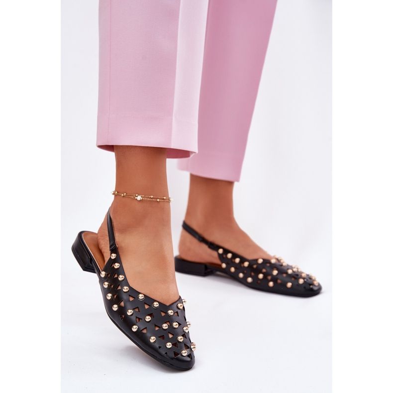 Inna Decorated flat -heeled ballerinas black 2 Inna Decorated flat -heeled ballerinas black 2