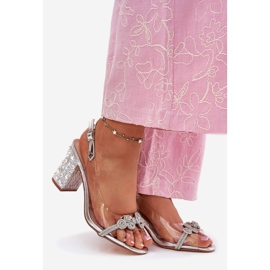 S.Barski Transparent sandals on the MR51-705 Silver post 1 S.Barski Transparent sandals on the MR51-705 Silver post 1