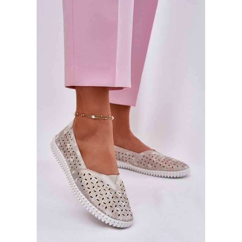 EVento Subcrew openwork women's golden-gray shoes grey 2 EVento Subcrew openwork women's golden-gray shoes grey 2