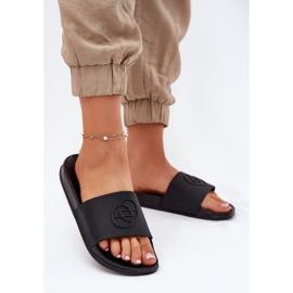 EVento Lightweight women's flip flops with decorative pressing black 2