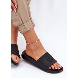 EVento Lightweight women's flip flops with decorative pressing black 7