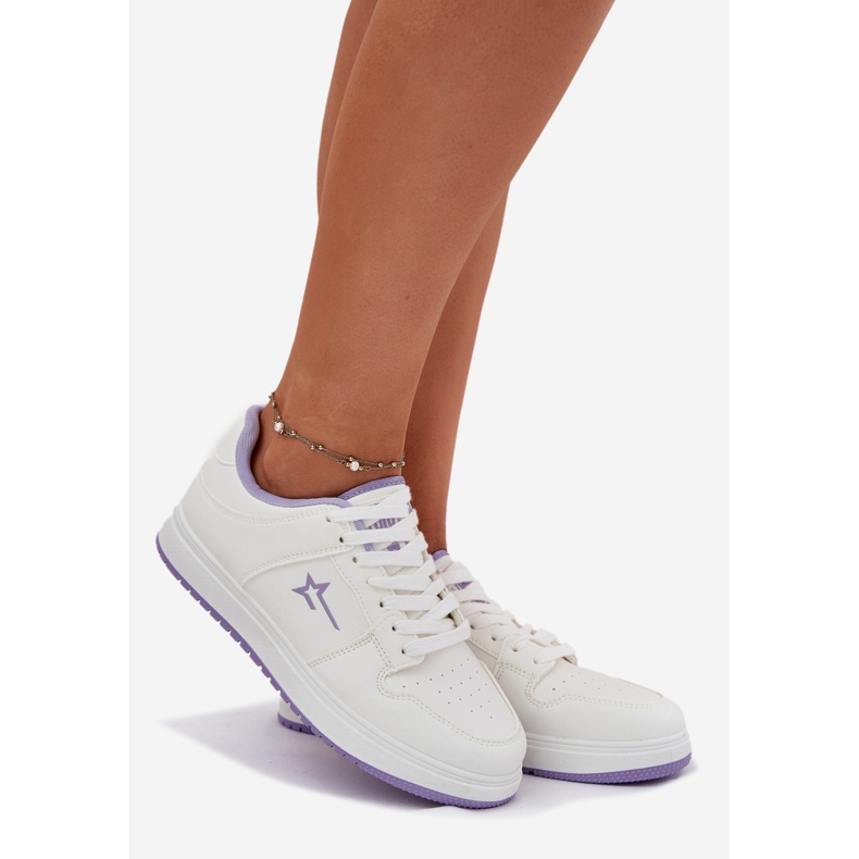 Women's Sneakers Big Star RR274A245 Hi-Polish White and Purple System 1