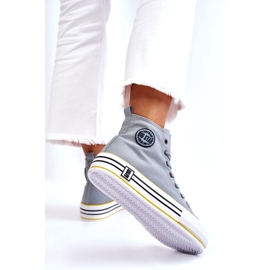 Women's high material sneakers on the Big Star LL274188 Platform light blue 2