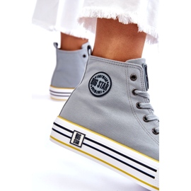 Women's high material sneakers on the Big Star LL274188 Platform light blue 3