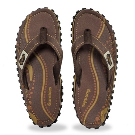 Japanese Gumbies Islander Flip-Flops Unisex aboriginal gu-ffisl095 brown 1