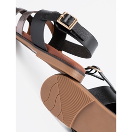 Black Sandals Sergio Leone with silver stripes 1