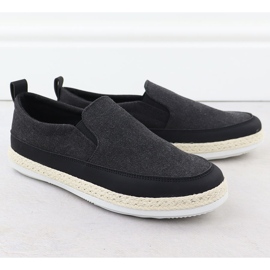 Nowacki Men's shoes espadrilles slipped in black 0017-t 1 Nowacki Men's shoes espadrilles slipped in black 0017-t 1