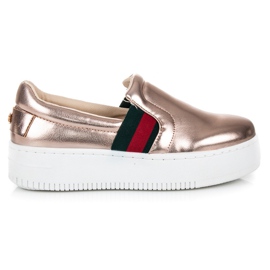 Kylie Slipons on the platform pink 2