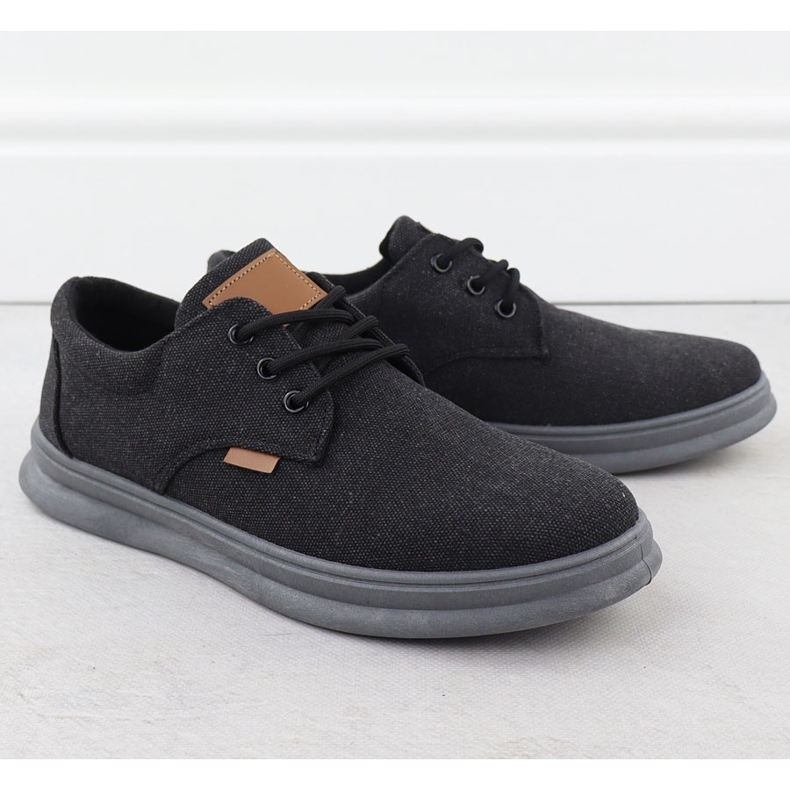 Men's casual shoes textile black Nowacki 1059-H 1 Men's casual shoes textile black Nowacki 1059-H 1