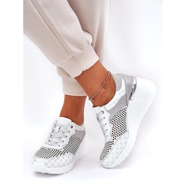 Leather openwork sports shoes sneakers on wedge s.barski LR51-641 white 1 Leather openwork sports shoes sneakers on wedge s.barski LR51-641 white 1