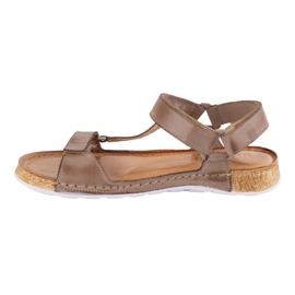 Olivier Women's sandals barefoot-friendly leather beige 2