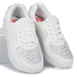 Kylie Sports shoes with crystals white 2 Kylie Sports shoes with crystals white 2