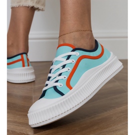 Blue women's platform sneakers 2 Blue women's platform sneakers 2