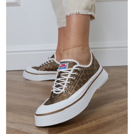 Brown women's sneakers on the platform 2 Brown women's sneakers on the platform 2