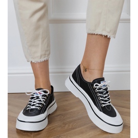 Black women's platform sneakers 2