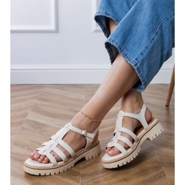 White sandals with a buckle 2 White sandals with a buckle 2