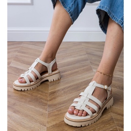 White sandals with a buckle 1 White sandals with a buckle 1