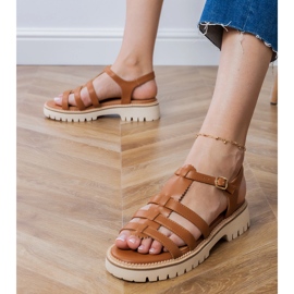 Brown sandals with a buckle 1 Brown sandals with a buckle 1