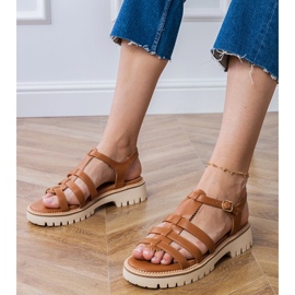Brown sandals with a buckle 2 Brown sandals with a buckle 2