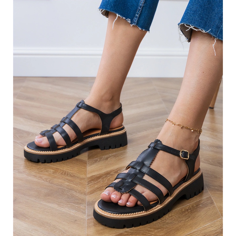 Black sandals with a buckle 1 Black sandals with a buckle 1