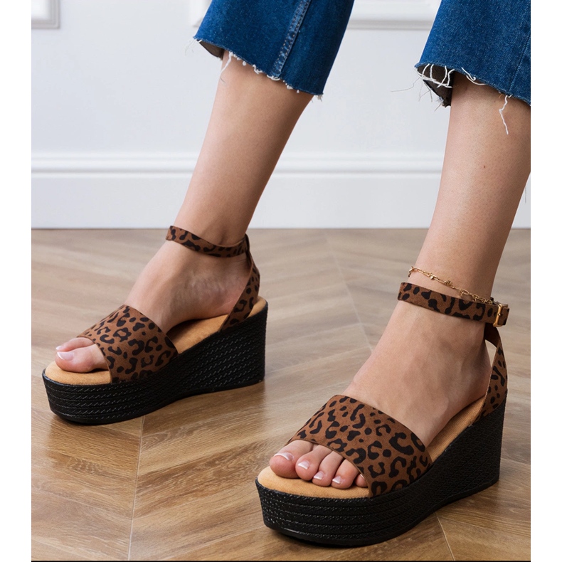 Panther sandals on the Ekozamsz platform multicolored 1