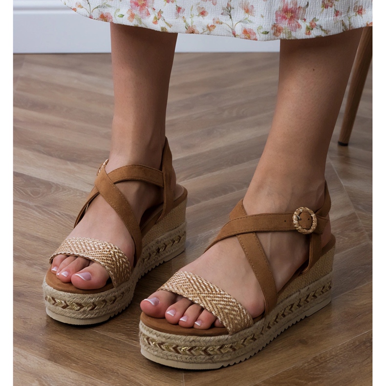 Brown espadrilles sandals for wedge 1 Brown espadrilles sandals for wedge 1