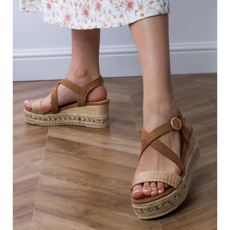 Brown espadrilles sandals for wedge 2 Brown espadrilles sandals for wedge 2