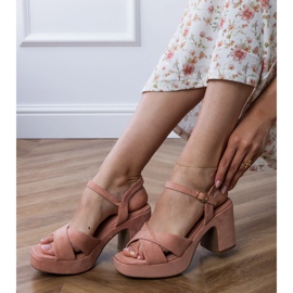 Pink ecosam sandals on the post 2