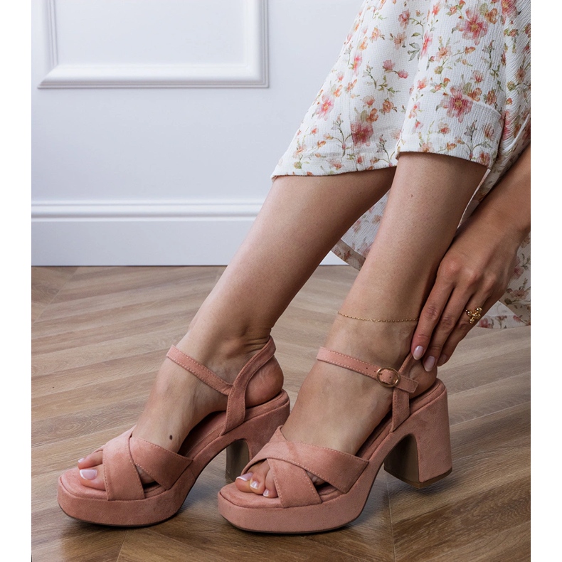Pink ecosam sandals on the post 2